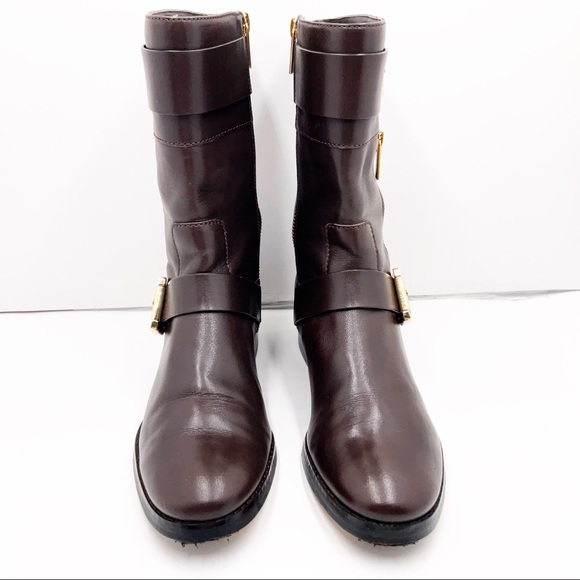 {Michael Kors} Gansevoort Leather Mid-Calf Boot' - Picture 8 of 16